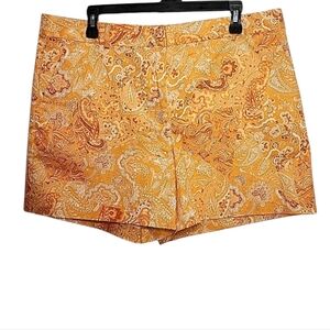 Michael Kors Size 14‎ paisley orange chino shorts Women's